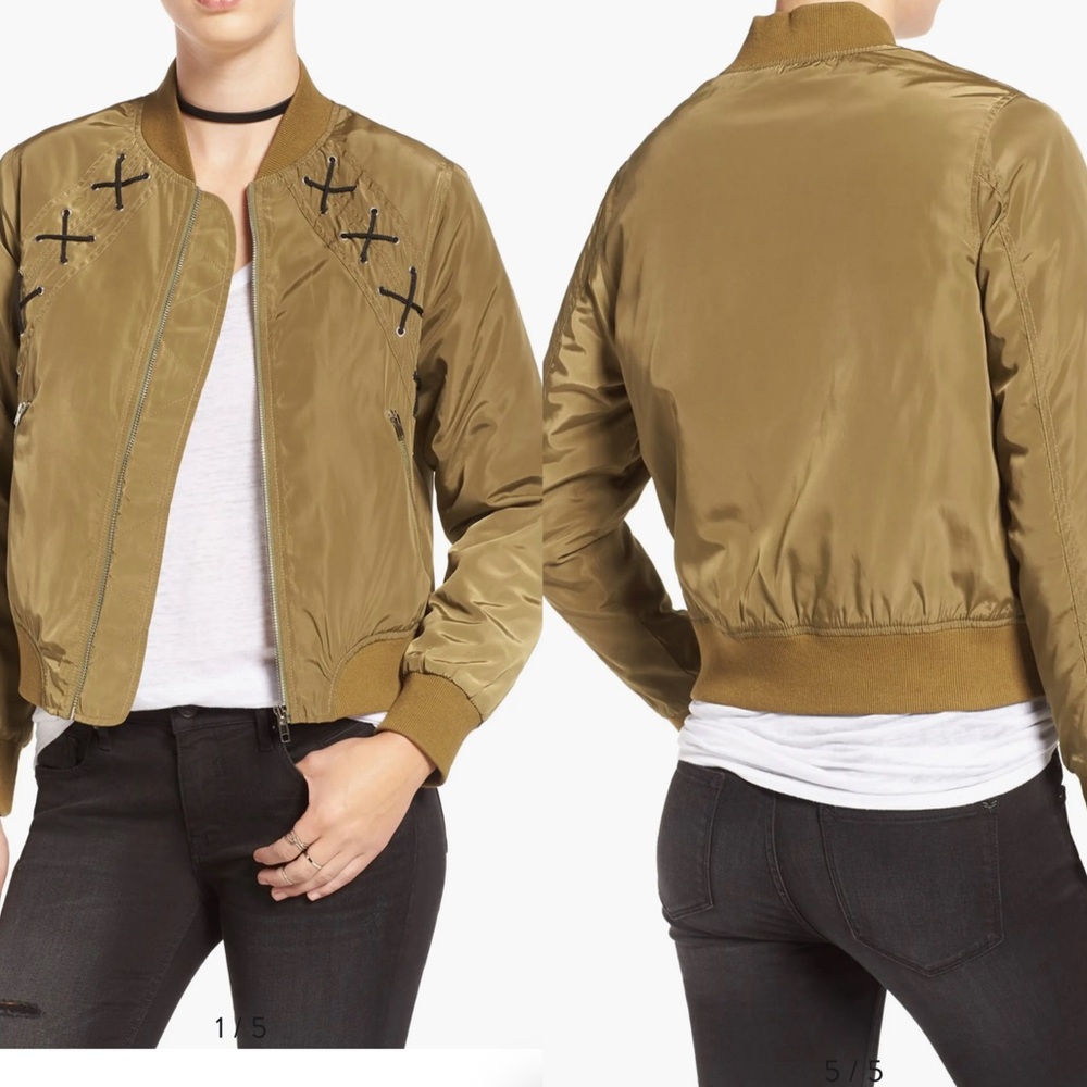 Elodie Cross Stitch Lightweight Bomber Jacket - Picture 3 of 15